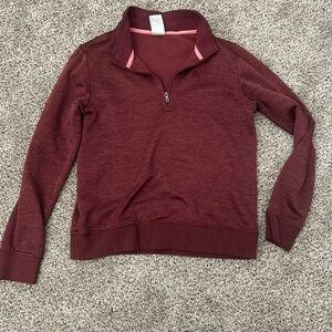 Cinch Maroon Pullover with Coral Accents